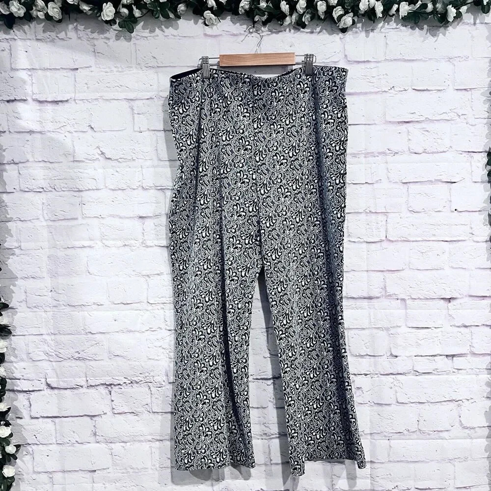 Maeve by Anthropologie The Margot Kick Flare Cropped‎ Pants Floral Blue Size XL